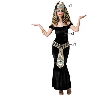 Egyptienne noire et or taille XL