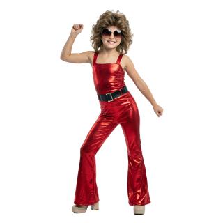 Disco show girl rouge ensemble fille taille 5/6 ans
