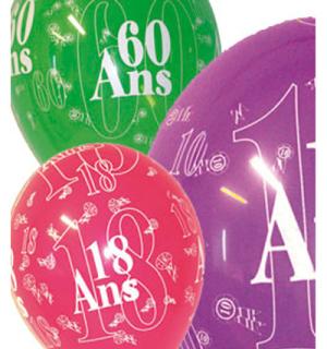8 ballons jubilé anniversaire 80 ans diamètre 28cm