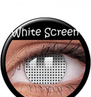 Paire de lentilles cosmétiques 1 semaine WHITE SCREEN hebdomadaire