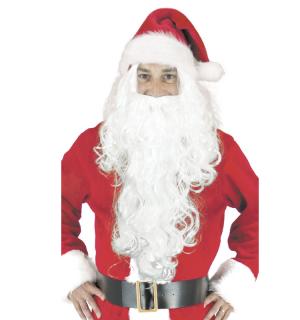 Perruque et barbe longue Père Noël 50cm