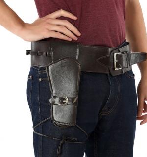 Ceinturon cowboy imitation cuir 1 holster