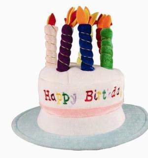 Chapeau gateau anniversaire luxe