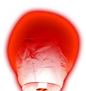 Lanterne volante thaïlandaise rouge