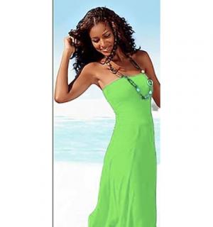 Robe verte bustier Marge taille 36 à 40