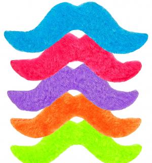 Set de moustaches colorées