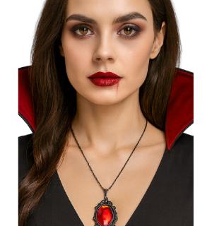 Collier gothique / médiéval pierre rouge