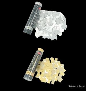 Canon à confettis 20cm à ressort OR ou ARGENT