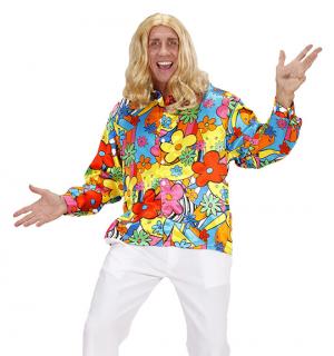 Chemise hippie homme à fleur Taille S