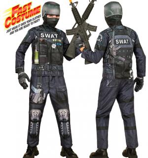 Déguisement effet réaliste policier SWAT imprimé Fast Costume Taille 4/5 ans