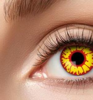 Paire de lentilles cosmétiques FLAMMES 3 mois