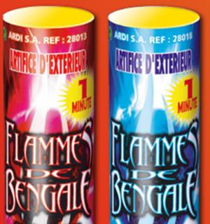 Feu de bengale 1 min blanc à poser