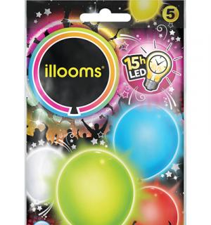 Sachet de 5 ballons lumineux à LED
