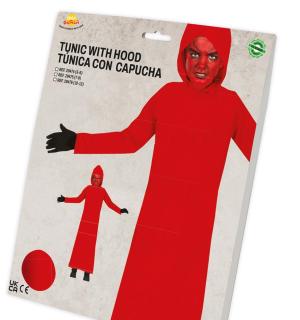 Tunique rouge à capuche taille 5/6 ans