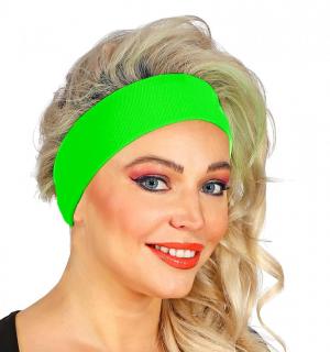 Bandeau élastique fluo pour cheveux vert