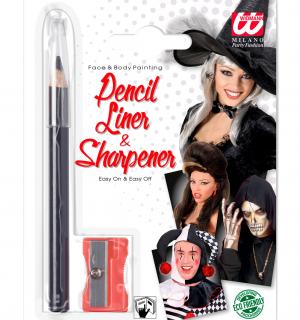 Crayon de maquillage noir eyeliner avec taille-crayon