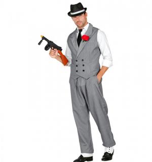 Gangster gris à gilet taille S