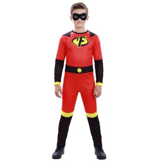 Super-héros famille indestructible rouge enfant mixte taille 3/4 ans