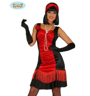 Robe Charleston noire et rouge taille M