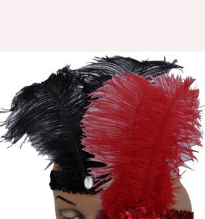 Bandeau charleston rouge